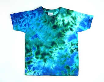 Ocean Design Tie Dye Shirt / Adult Short or Long Sleeve Shirt / Men's Standard and Plus Sizes