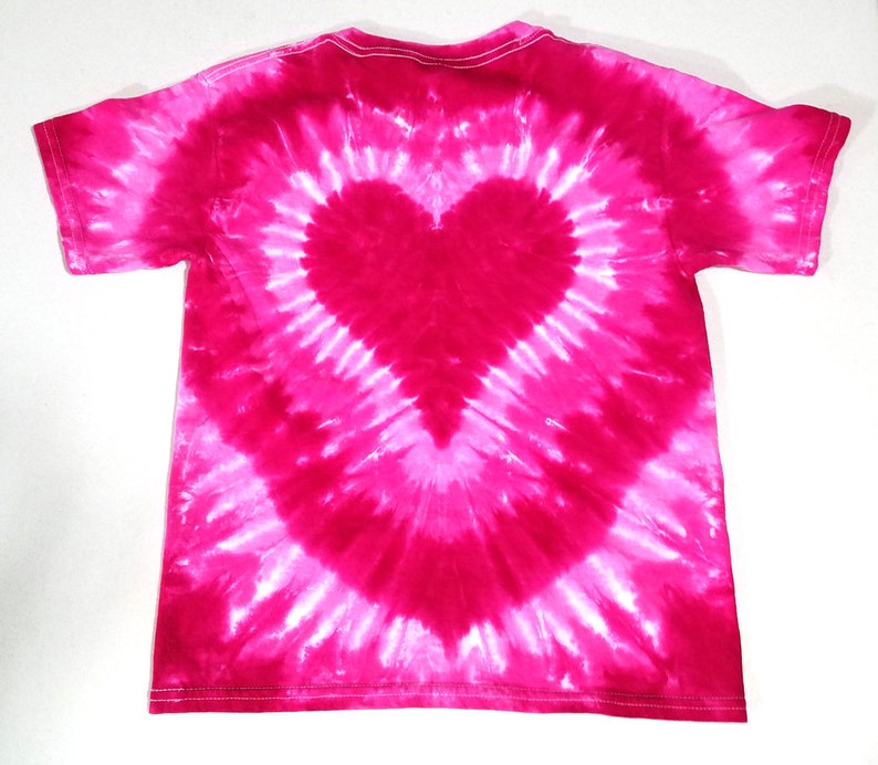 Kids Pink Heart Tie Dye Valentines Day Shirt Short or Long ...