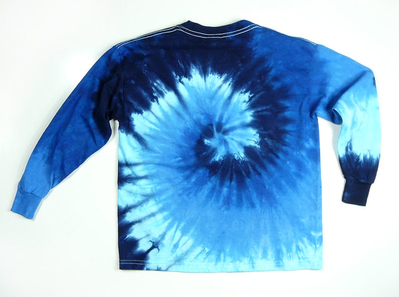 Youth Blue Spiral Long Sleeve Tie Dye T Shirt - Etsy