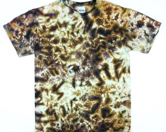 Adult Brown Earth Marbled Tie Dye T Shirt