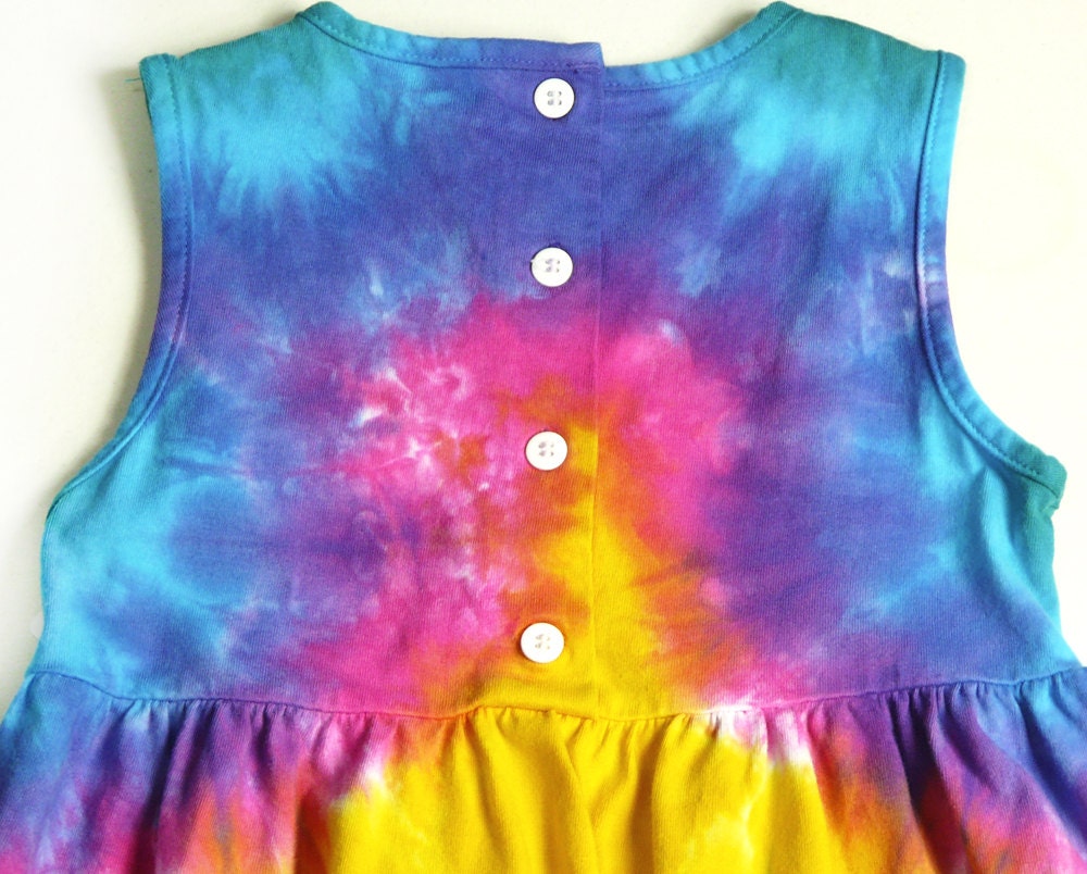 Girls Rainbow Tie Dye T-Shirt Dress – Tickled Teal LLC