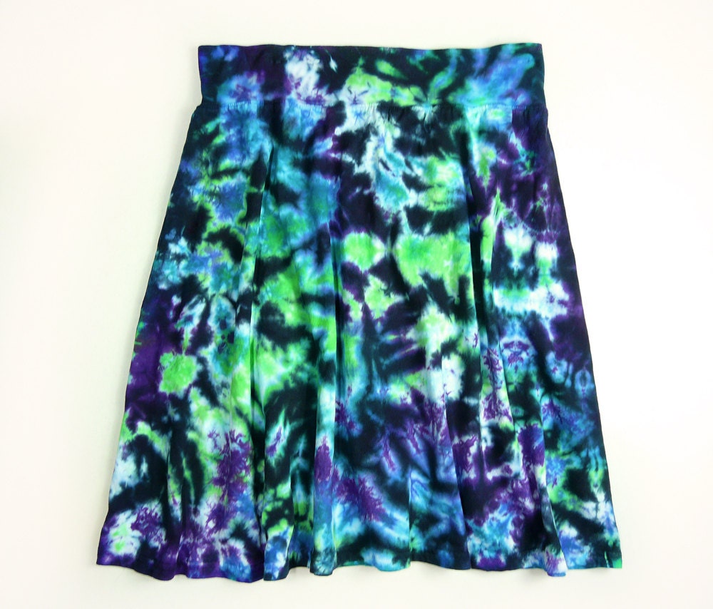 Ladies Tie Dye Skirt A Line Womens Cotton Jersey Skirt Cool Etsy