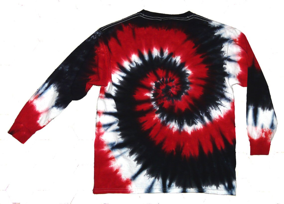 Red Black and White Tie Dye Shirt Valentine's Day | Etsy