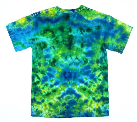 T-Shirt Uomo Lupi Bagliore Al Buio - Tie Dye, Foresta E Luna, Cotone, Taglie S-XXL