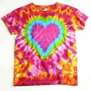 Ladies Tie Dye Shirt, Pink Heart, Valentine, Womans T Shirt