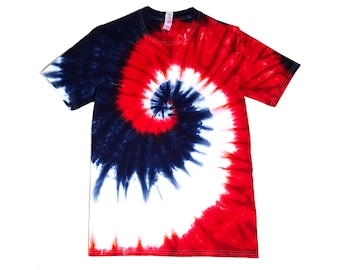 how to tie dye shirts red white and blue