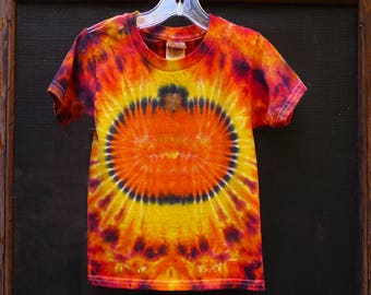 Fall Pumpkin Tie Dye Shirt  / Unisex and Mens Sizing / Short or Long Sleeves / Thanksgiving / Autumn / Halloween / Matching for Whole Family