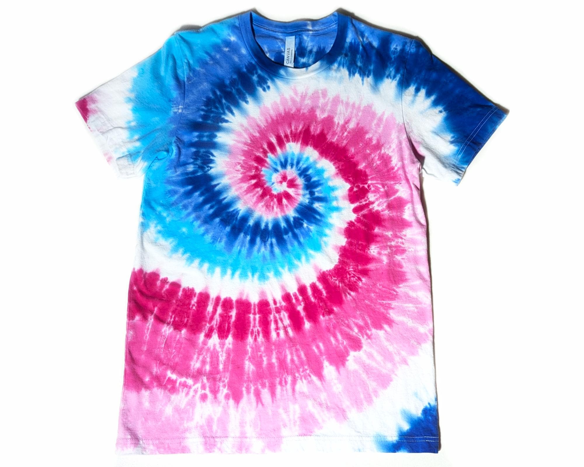 pink and blue tie dye dress gender reveal Bumplook V-Neck Gender Reveal Maternity Dress