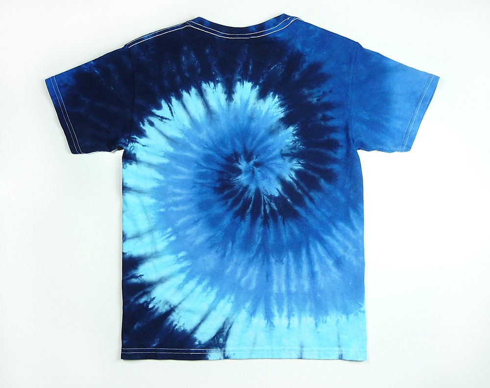 新品 anytee Diamond Blue Dyed Long Tee 2XL Blue Tie Dye Shirt / Adult Mens T Shirt Including Plus Sizes
