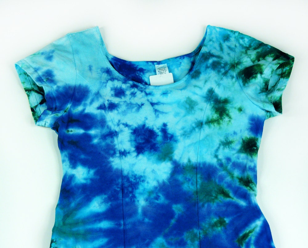 Ladies Tie Dye Dress / Short Sleeve Princess Dress / Tie Back - Etsy