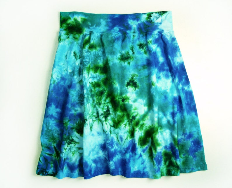 Womens Tie Dye Skirt A Line Ladies Cotton Jersey Skirt Ocean - Etsy
