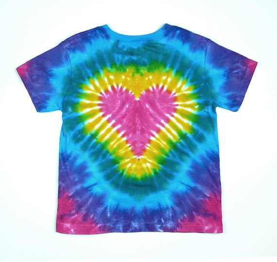 Tie Dye / Toddler T Shirt / Pink Heart 