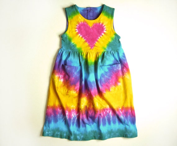 Girls tie dye dress deals