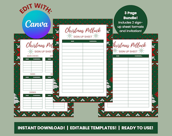 Zaplanuj świąteczną imprezę wigilijną z tym szablonem Canva do wydrukowania – idealna impreza biurowa!