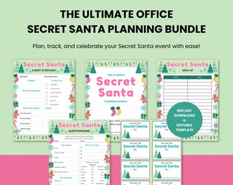 Zestaw do planowania „Zabawny, kolorowy, do wydrukowania prezent na święta” – zabawny, kolorowy zestaw do wymiany prezentów na święta