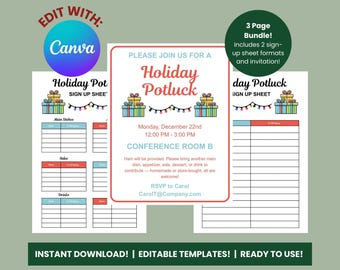 Zaplanuj świąteczną imprezę z tym szablonem Canva do wydrukowania – idealna impreza biurowa!