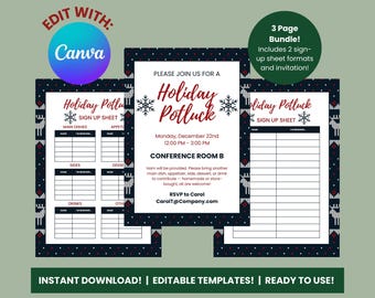 Zaplanuj świąteczną imprezę z tym szablonem Canva do wydrukowania – idealna impreza biurowa!