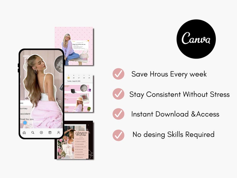 Trendy Ios Core Instagram Templates, Content Creator Canva Kit ,digital ...