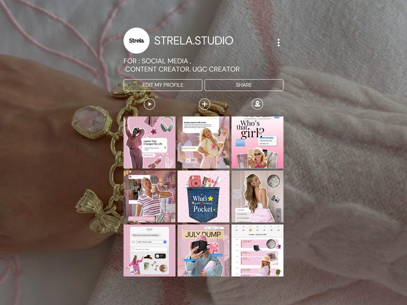 Trendy Ios Core Instagram Templates, Content Creator Canva Kit ,digital ...