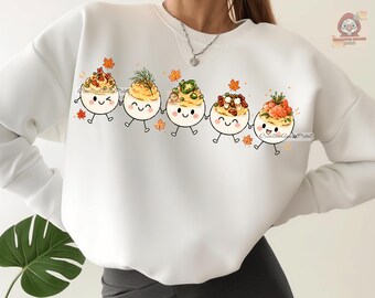 Pretty Deviled Egg Doodle PNG, Thanksgiving Food Lover PNG, Fall Doodle Png, Deviled Egg Fans Gift, Trendy Fall shirt PNG, Girly Autumn png
