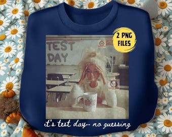 Funny Teacher Doll Meme Test Day PNG, Student Humor PNG, Back to School Outfit, Teacher Motivation Tee design, Exam day png