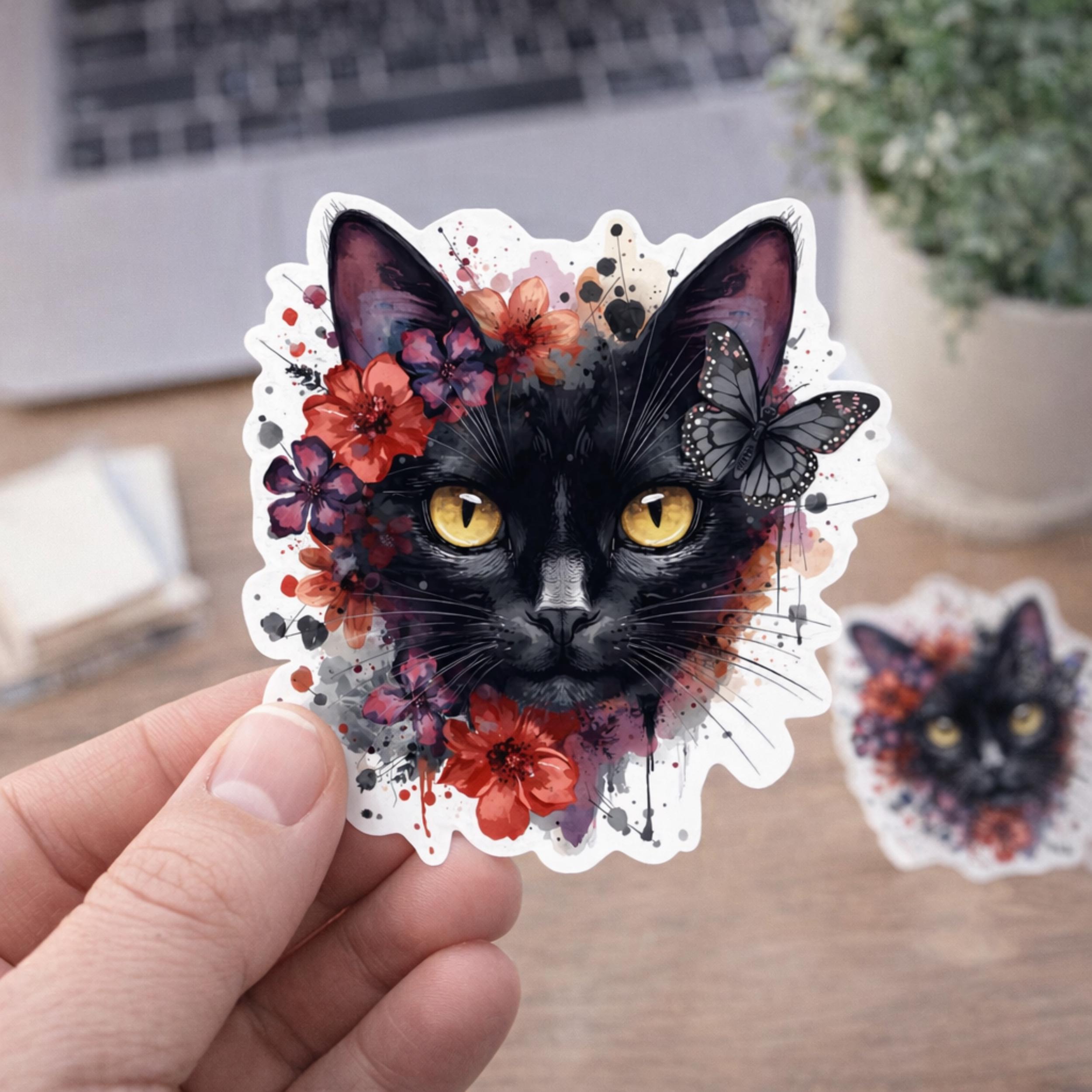 Spring Kitten Clipart Bundle – 45 Watercolor Floral Cat PNG – Whimsical ...