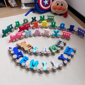 Name Train Toy, Alphabet Letter Train, Personalized Train Set, Montessori Toy, Newborn Gift, First Birthday Gift, Baby Shower Gift, Keepsake