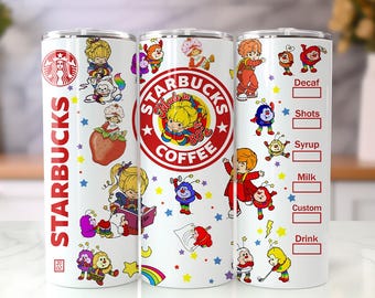 Retro 80s Tumbler Wrap PNG, 20oz Skinny Tumbler Sublimation Design, Cute Coffee Lover Gift (Digital Download)