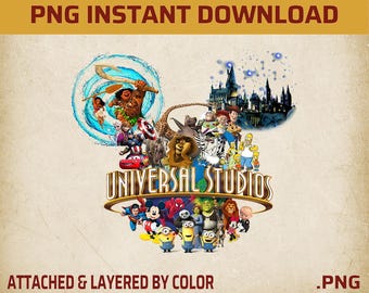 Vacaciones familiares en Universal Studios 2026 PNG (Descarga digital)