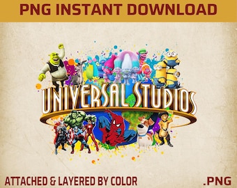 Viaje familiar a Universal Studios PNG (Descarga digital)