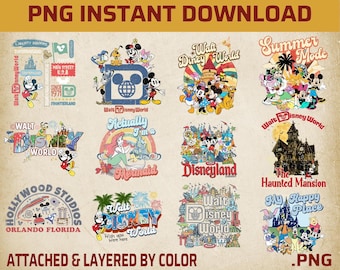 Vintage Family Trip PNG Bundle, Family Vacation Shirt Design, Magic Kingdom Castle,  Family Trip PNG, Sublimation Design (Digital Download)