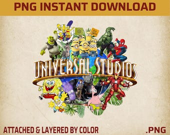 Universal Studios Family Trip PNG (Digital Download)