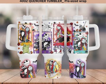 Skräckfilmskaraktär 120 cl tumbler, läskig säsong PNG (digital nedladdning)