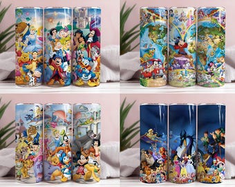 Cartoon Tumbler Bundle PNG, Floral Tumbler Design (PNG Digital Download)