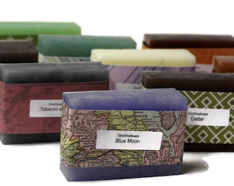 Choose 4 Mens Artisan Soap, Mens Gift, Choose Your Scent, Mens Fathers Day Gift