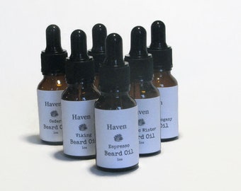 Mens Beard Oil , Organic Conditioning Blend of Argan and jojoba Choose Your Scent