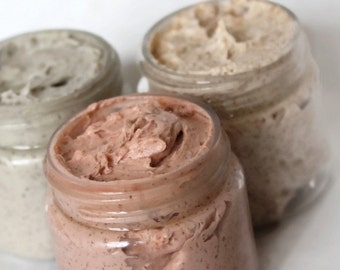 Gentle Facial Scrub with French Pink Clay and Rose Hips, Natural Scrub