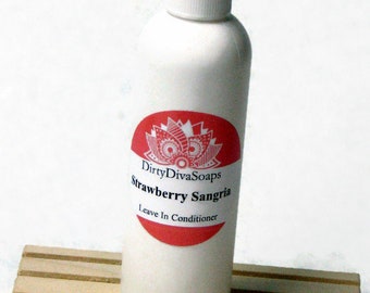 Moisturizing Leave In Hair Conditioner and Detangler in Strawberry Sangria