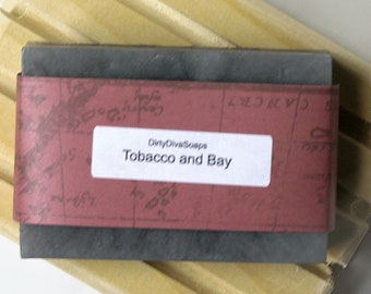 Tobacco and Bay , Mens  Artisan Soap, Mens Gift, Choose Your Scent, Mens Stocking Stuffer