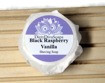 New, Womens  Solid Shaving Soap with Bentonite Clay, Black Raspberry Vanilla