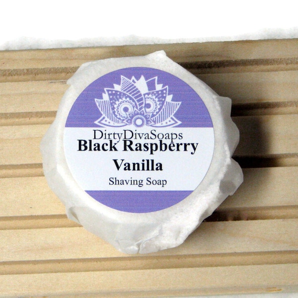 New, Womens  Solid Shaving Soap with Bentonite Clay, Black Raspberry Vanilla