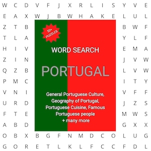 Wortsuchrätsel Portugal / Printable