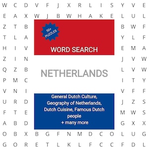 Wortsuchrätsel Niederlande/Printable