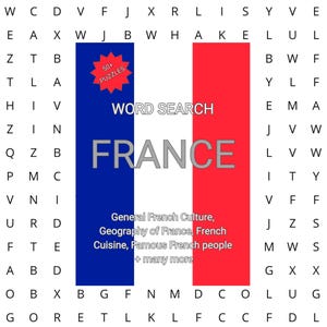 Wortsuchrätsel Frankreich/Printable
