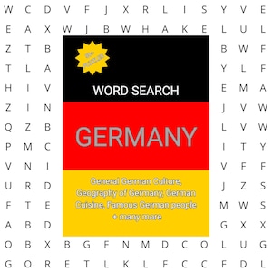 Wortsuchrätsel Deutschland/Printable
