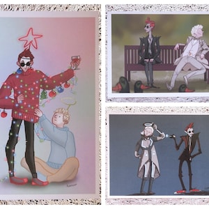 Good Omens Ineffable Husbands Demon Crowley Angel Aziraphale David Tennant & Martin Sheen Christmas Gift A 5 prints by Aldo-n-canp