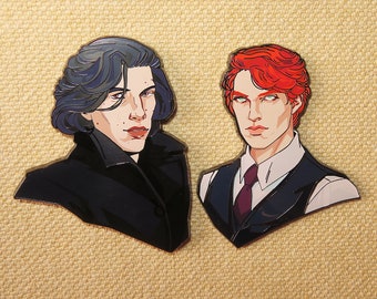 Star Wars KYLUX Modern Sherlock AU Ben Solo Armitage Hux General Hux Kylo Ren BENARMIE Fantasy pins 2.59 inches le 30 by @gildracon