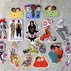 Star Wars Art Stickers Finnpoe Finnrey Kylux Kylo Ren Armitage Hux Mitaka Clan Techie Matt the radar technician Phasma Poe Dameron BB-8
