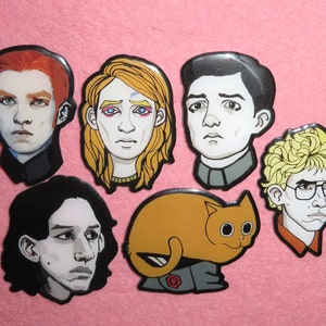 Star Wars Kylo Ren General Hux Dopheld Mitaka Techie Matt Millicent KYLUX TECHIENICIAN metal printed Pin Badge
