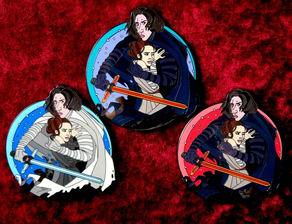 REYLO Star Wars Rey & Kylo Ren Hard Enamel Pin Round 7 Cm Badge